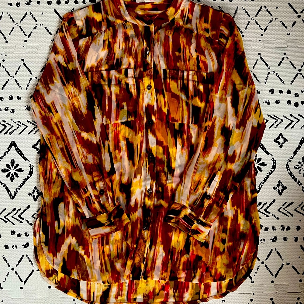 Vince Camuto Chiffon Button Down